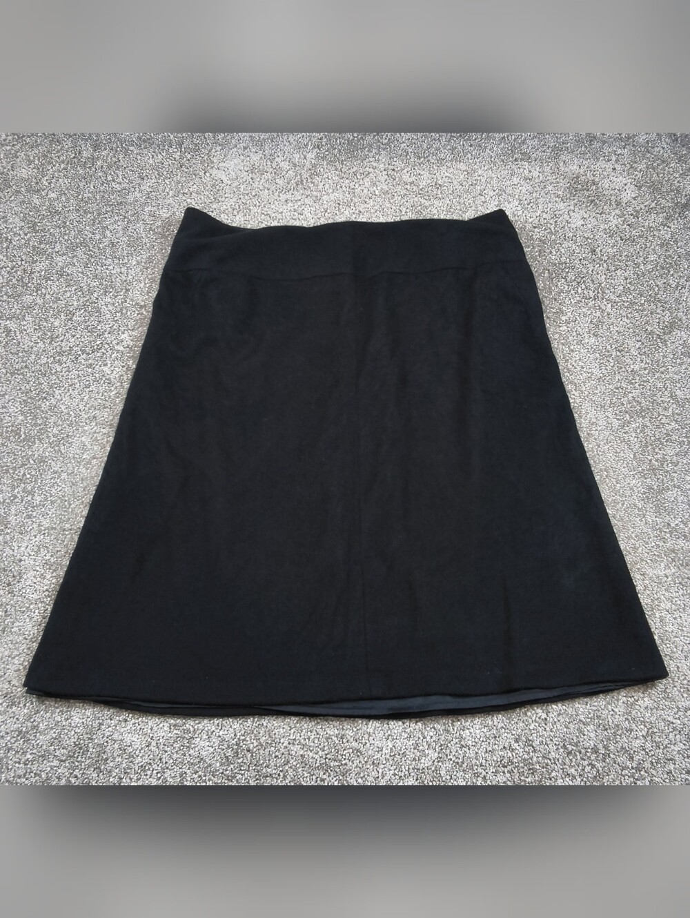 Banana Republic Black Button Front A-Line Wool Blend Skirt Size 12